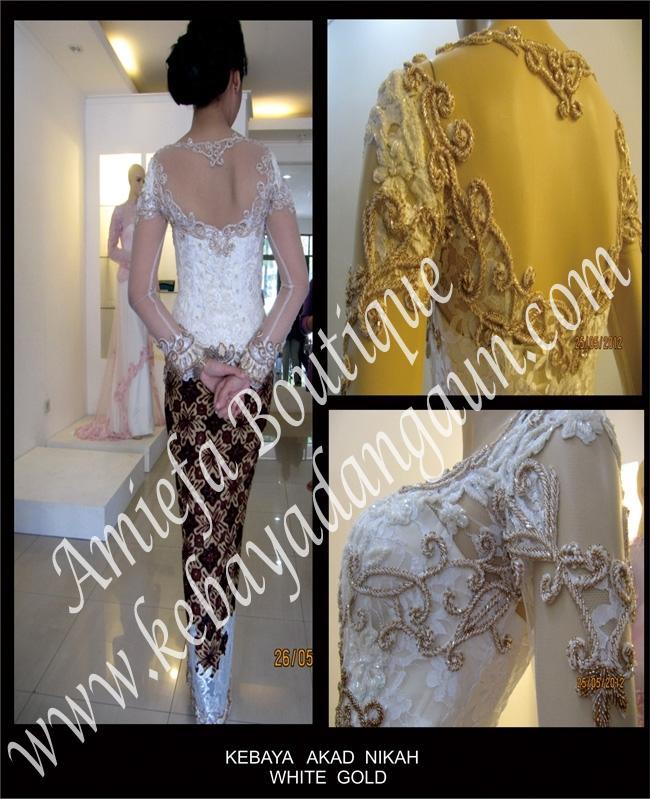 Kebaya Akad Nikah White Gold