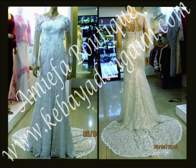 Kebaya Gaun Pengantin Putih