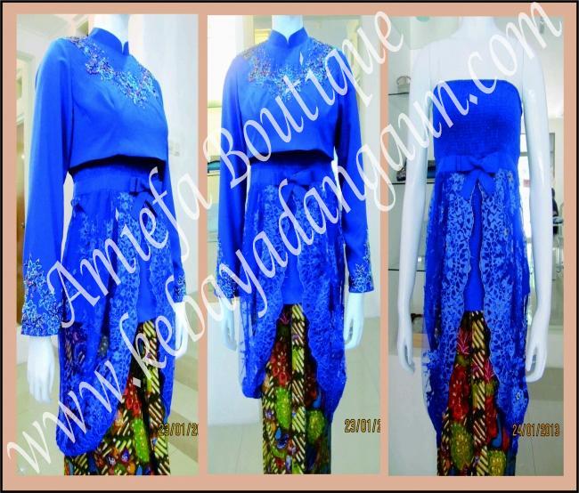Kebaya Ibu Menyusui dengan Bustier Benang Karet