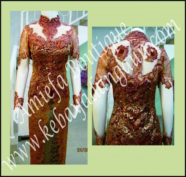 Kebaya Resepsi Orange Gold   Copy