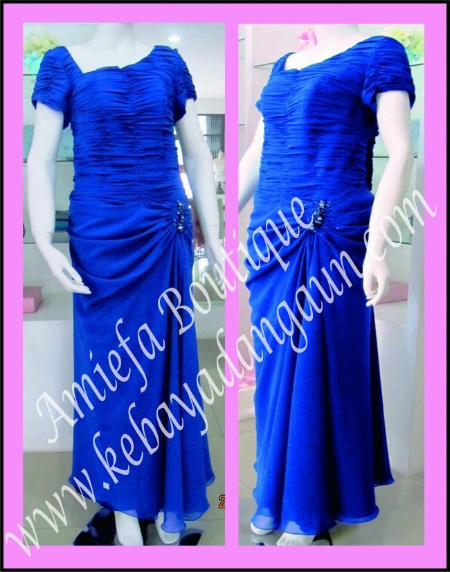 Gaun Drapery Warna Biru