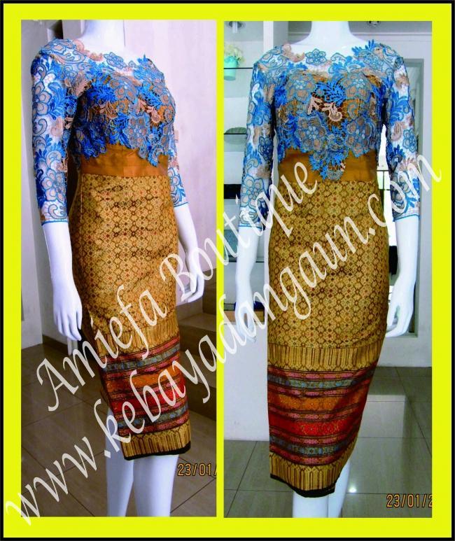 Gaun Songket Brokat Prada