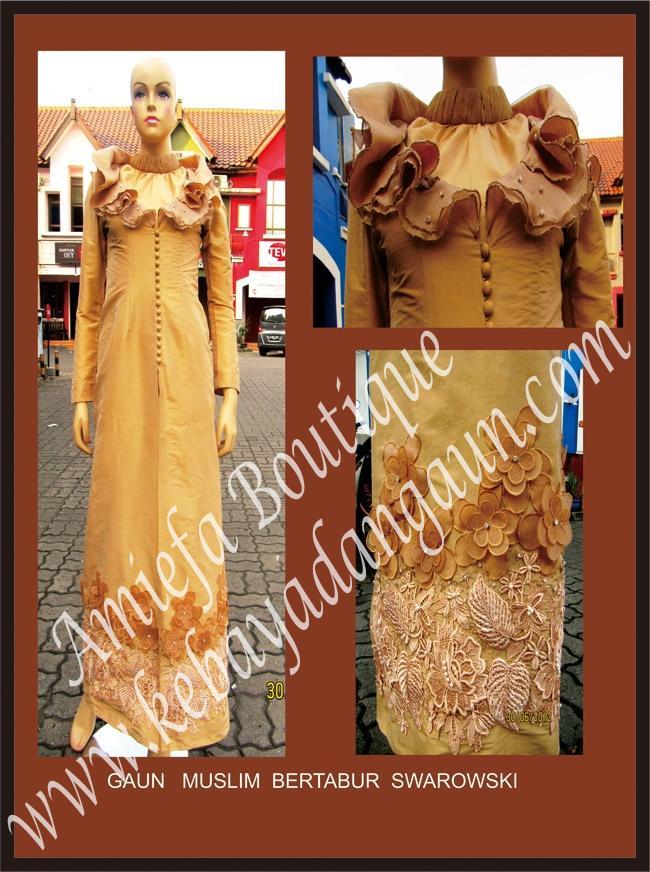 Gaun Muslim Bertabur Swarowski