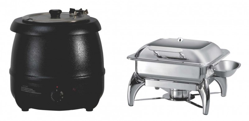 07 soup kettle series square chafer with glass lid