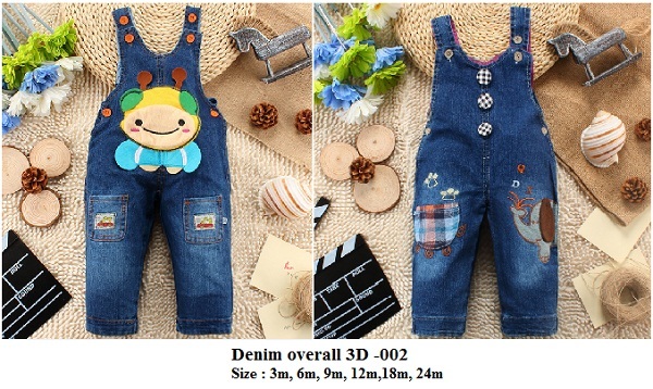 Denim overall 3D 002
