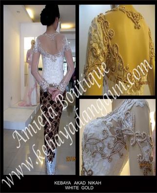 Kebaya Akad Nikah White Gold