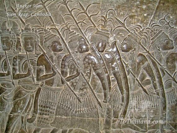 Carving at Angkor Wat