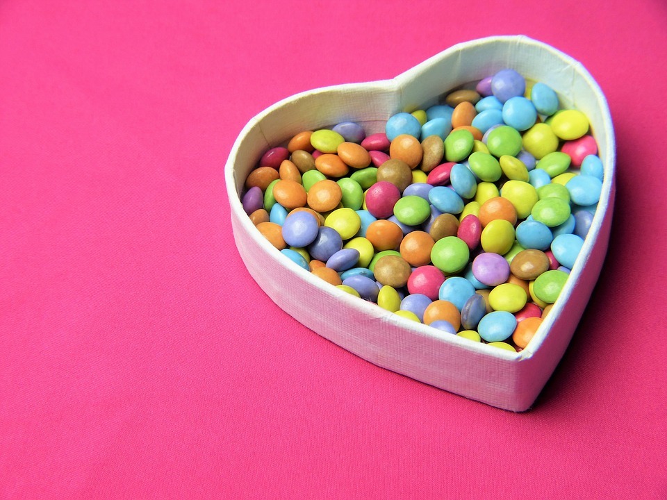 heart, smarties