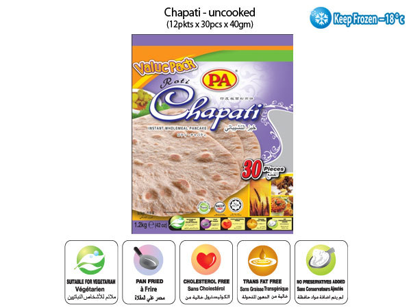 chapati uncooked 30pcs