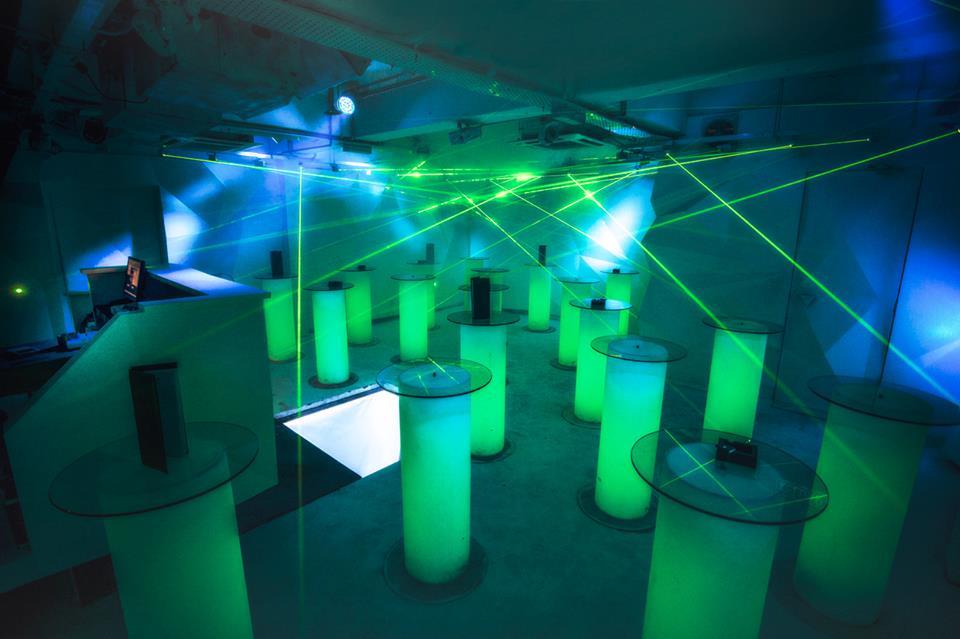 all white futuristic Heineken® Green Room