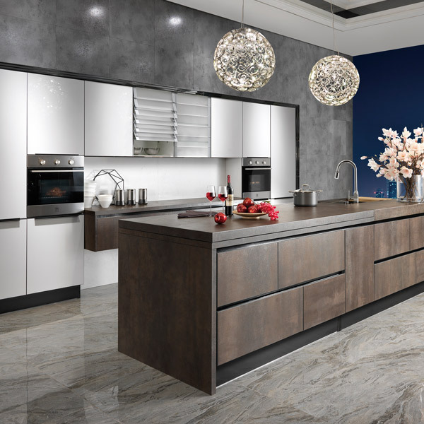 OP14 068 sintered rock acrylic laminate kitchen cabinet 600x600