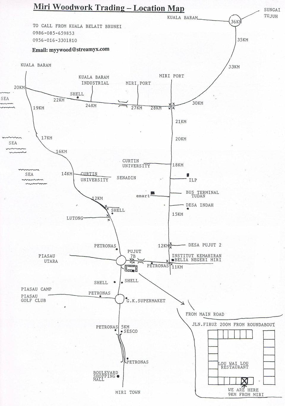 Miri Woodwork Trading Location Map