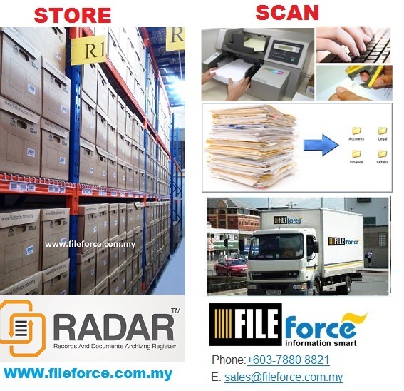 Scan & store your archive files at FILEforce secure storage faciltyFILEforce