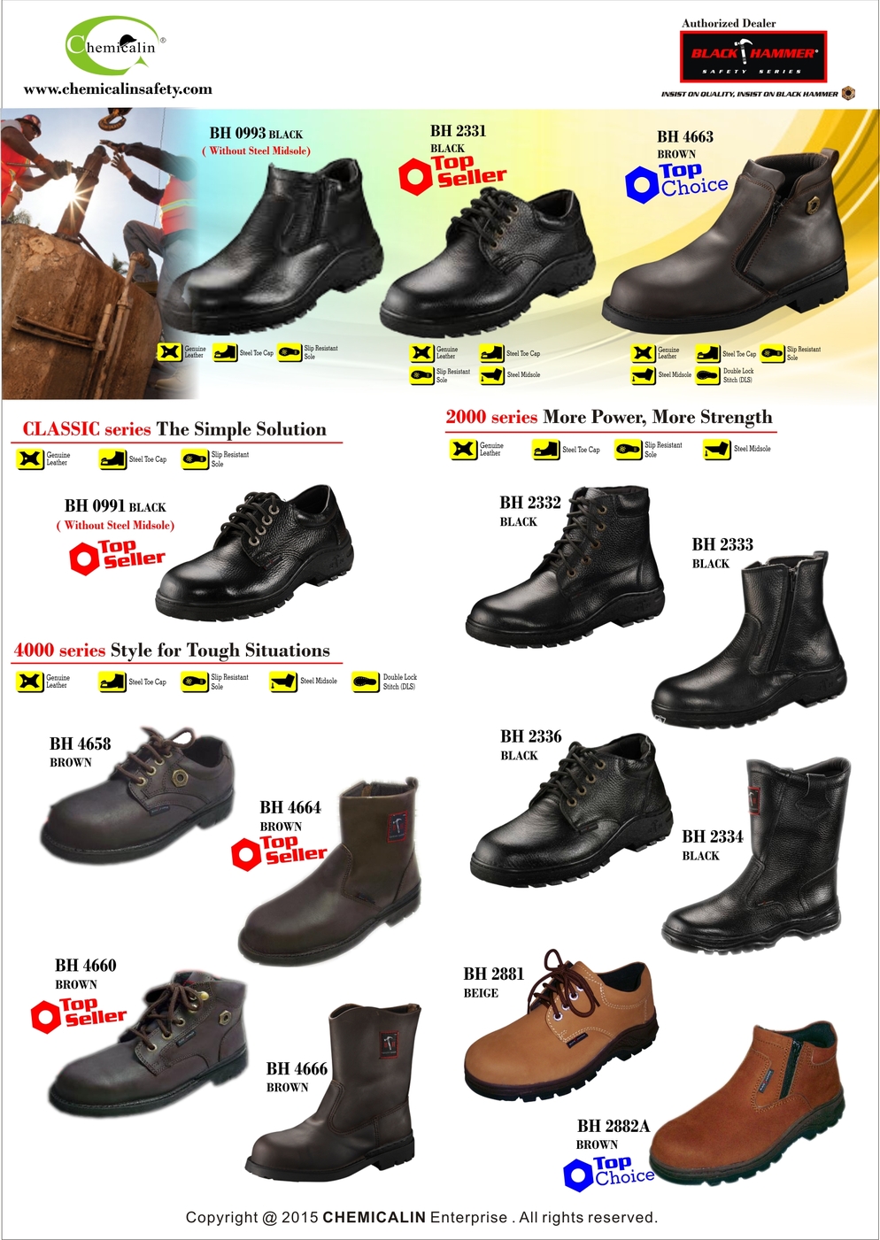 Chemicalin safety shoes   Black Hammer 18 nov 2015