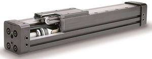 Recirculating ball-bearing rodless pneumatic linear actuator