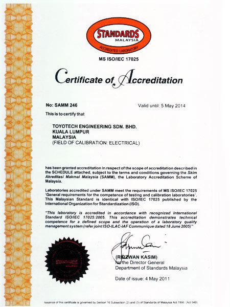 img 23SAMM Certificate of Accreditation