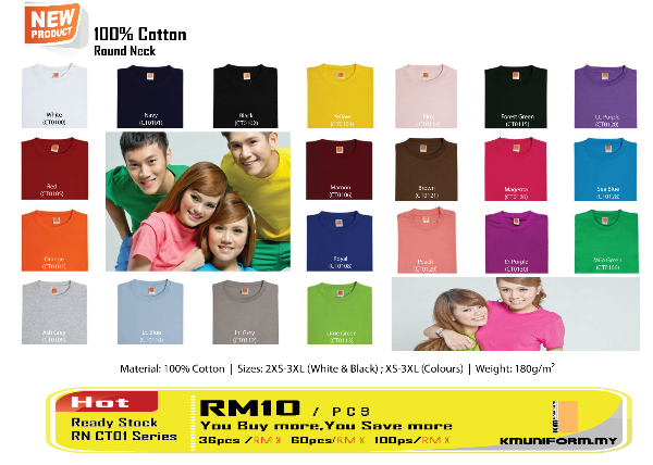 KM Uniform Ready Stock RN CT01 Series