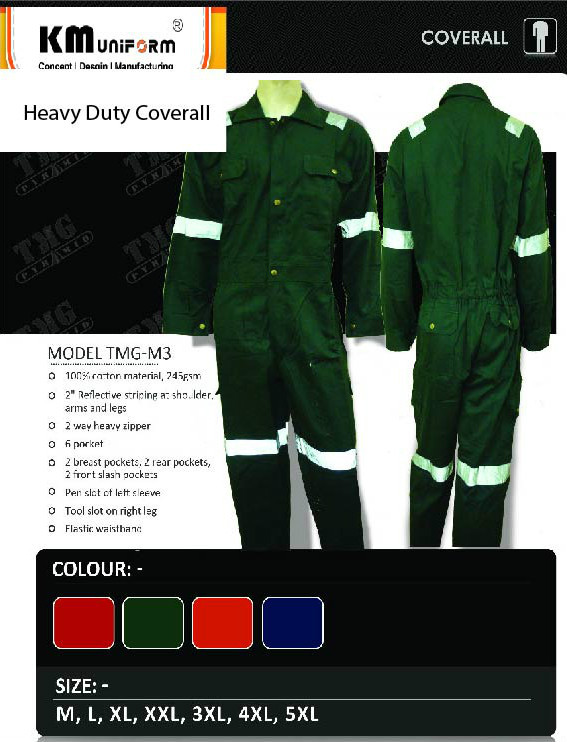 KM Safety Vest Heavy Duty Coverallt M3