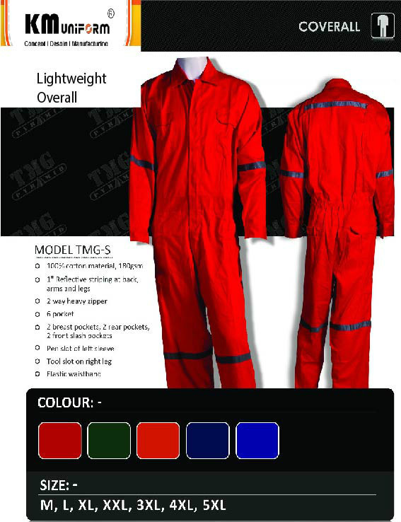 KM Safety Vest Overall Jacket TMG S