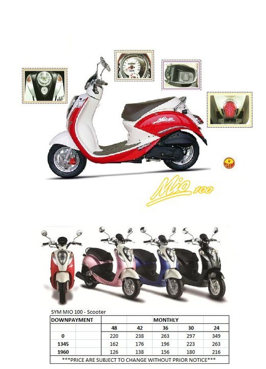 SYM MIO 100   Scooter