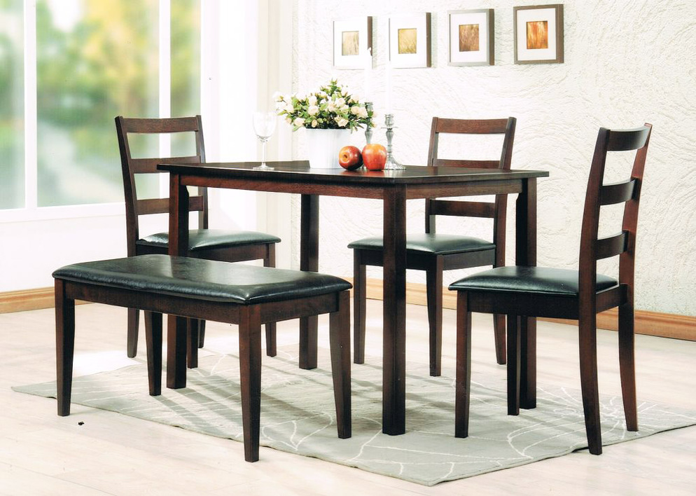 AMELINE CHAIR AND BENCH WITH PROMO TABLE