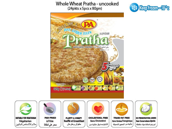 whole wheat pratha 5pcs