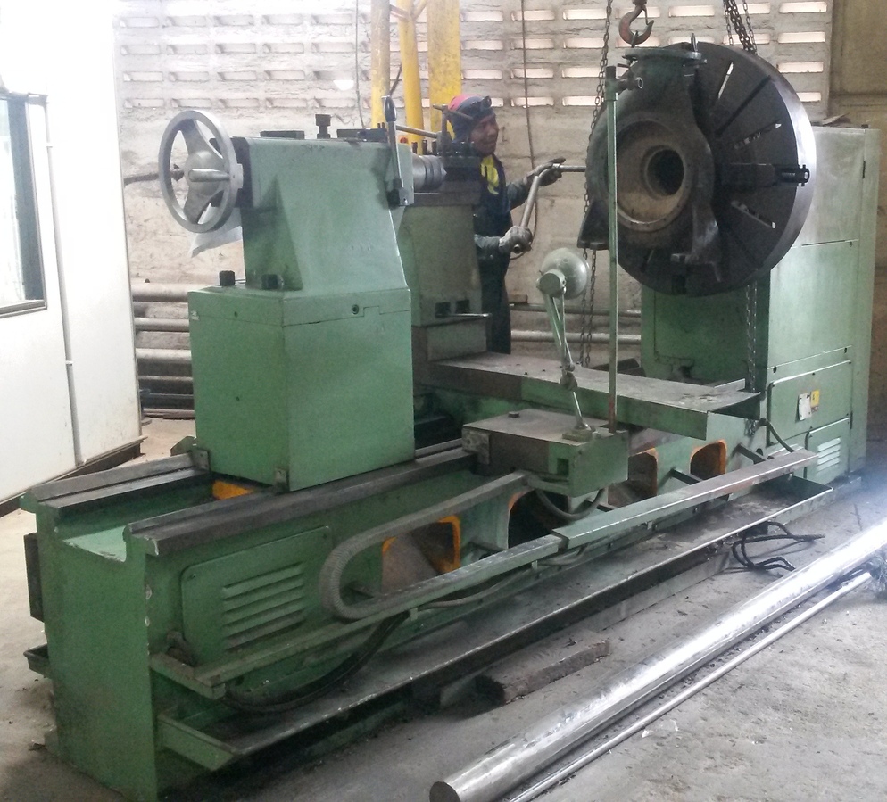 2m (L) Lathe machine (to machine big flange Dia. 60" x 4"- 6" (T))(President Engineering Sdn.Bhd)