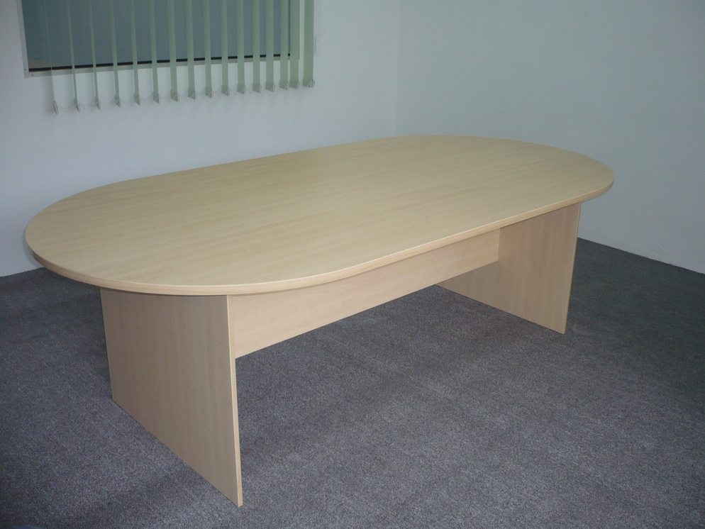 Oval Conference Meeting Table   Full Maple