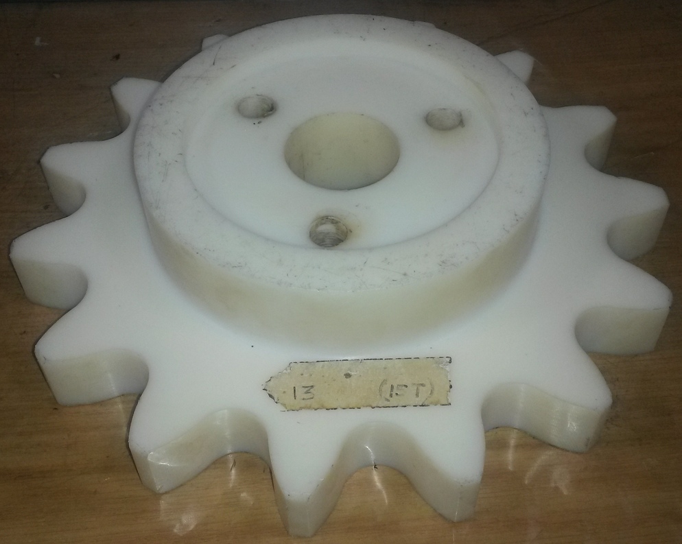 Machine teflon gear (Size : Dia. 330mm x 3" (T))(President Engineering Sdn.Bhd)