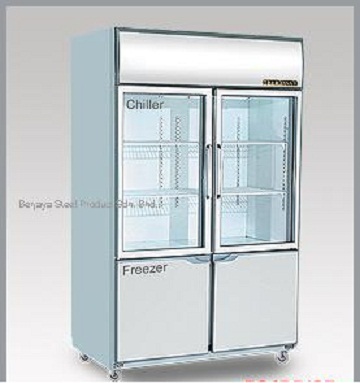 2 DUAL UPRIGHT CHILLER  FREEZER