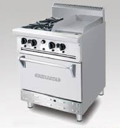 COMBINATION OPEN BURNER GRIDDLE WITH OVEN