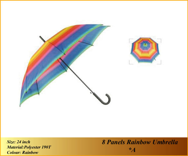 8 Panels Rainbow Umbrella