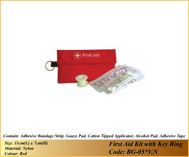 First Aid Kit with Key Ring