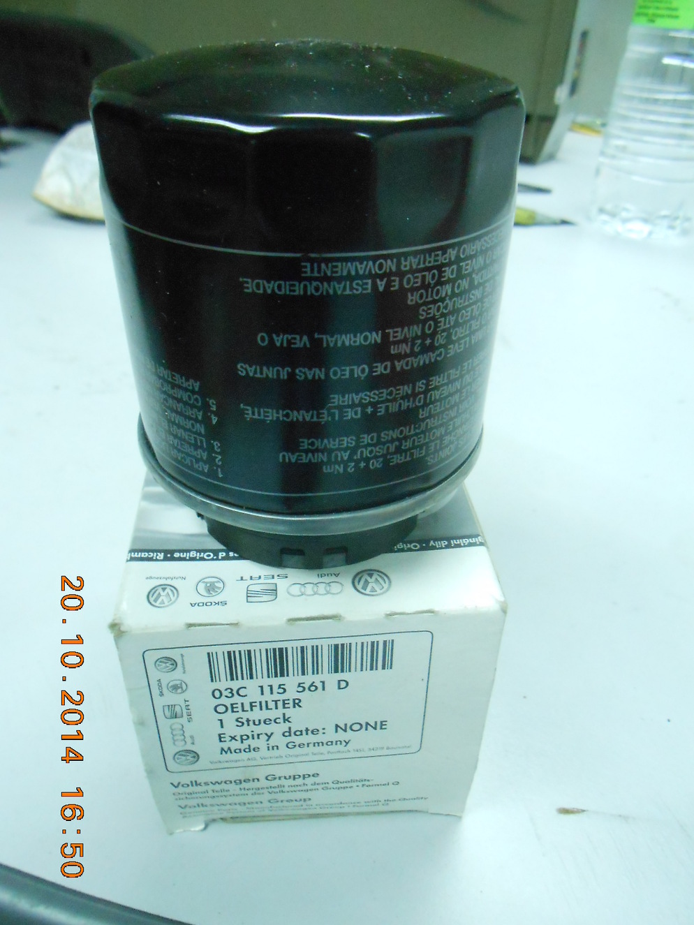 OIL FILTER BEETLE EOS MK6 JETTA POLO TIGUAN