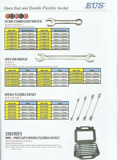 Open End and Double Flexible Socket