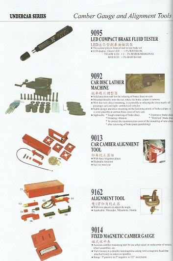 Camber Gauge and Alignment Tools