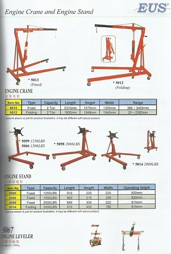 Engine Crane and Engine Stand