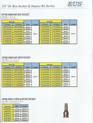 Dr Box Socket   Impact Bit Socket