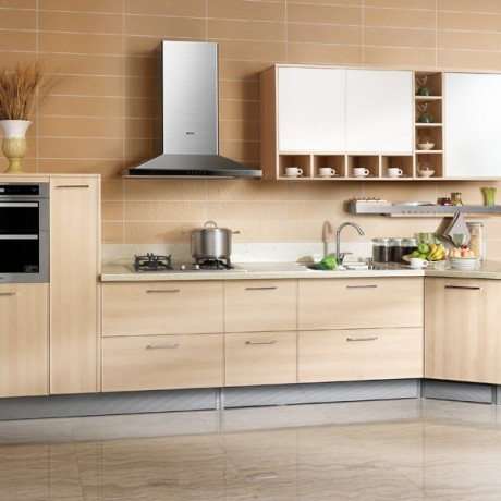 OP14 048 Liner shape  PVC kitchen cabinet 