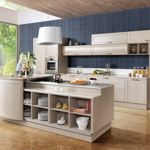 OP14 106 solid wood island italy design kitchen cabinet 