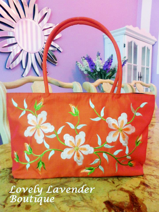 Thai Silk Embroidery handbag. RM79.90