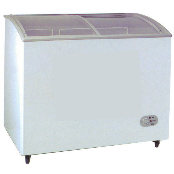 Curved Glass Door Chest Freezer