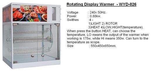 Rotating Food Display Warmer WYD826