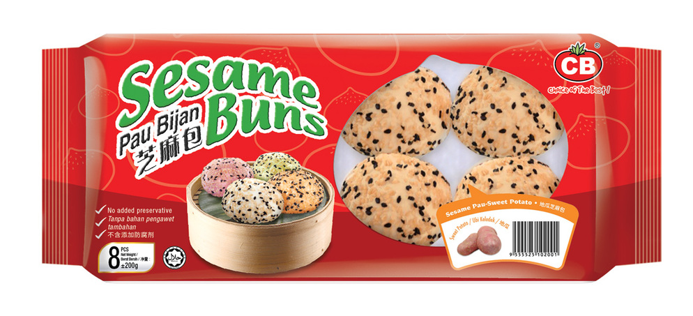 Sesame Bun Sweet Potato 200g - 8pcs