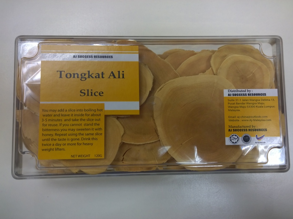 tongkat ali root slice yellow