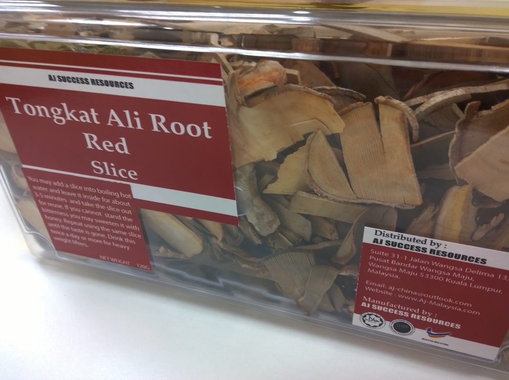 tongkat ali red root sliced
