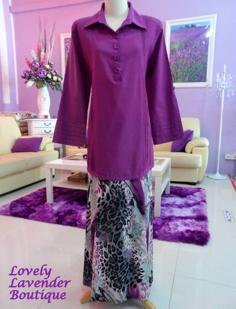 Code: MM03, Blouse & A-shaped Skirt. For more info, please contact +6019-3153119