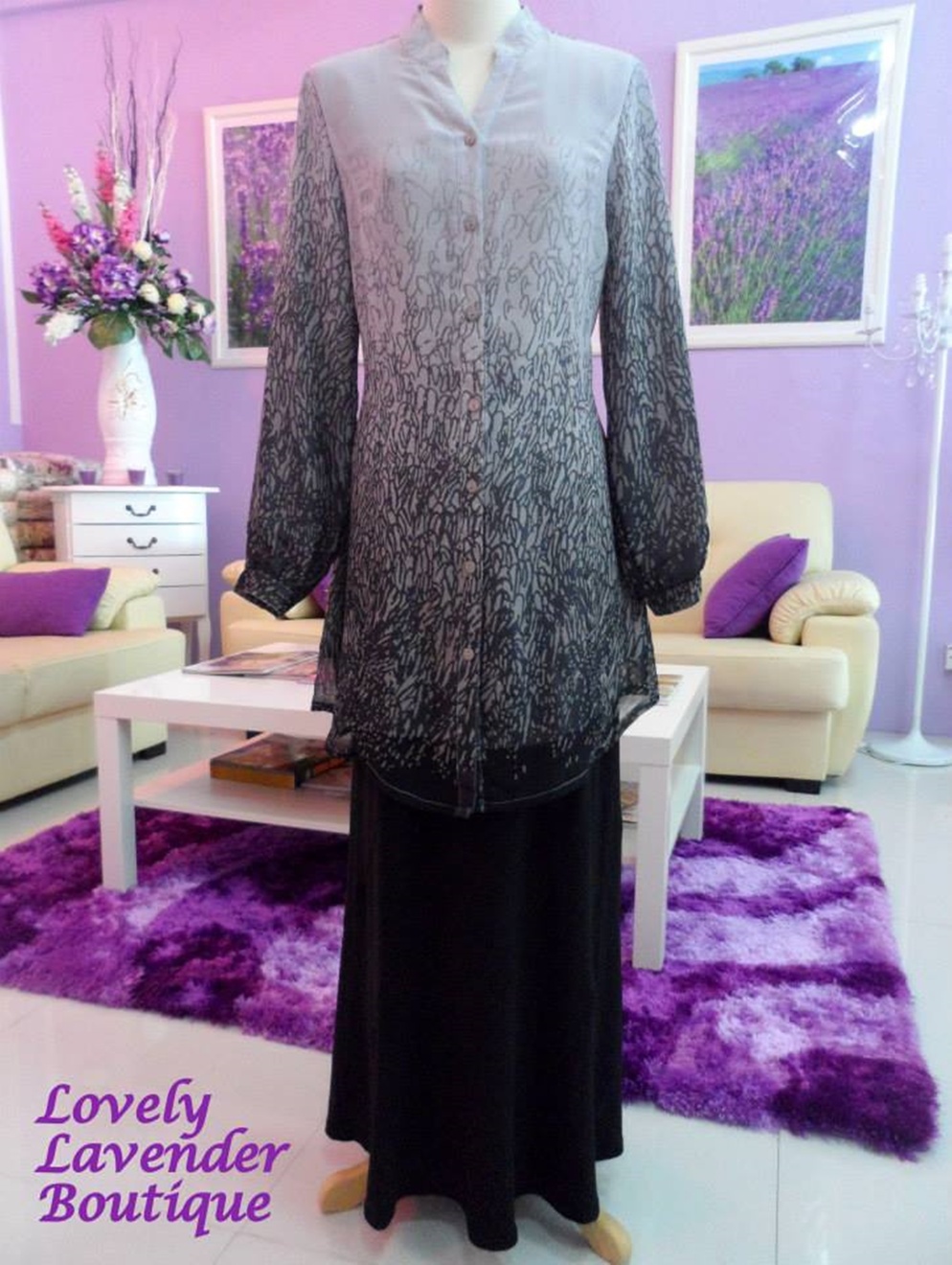 Code: MM08, Blouse & A-shaped Skirt. For more info, please contact +6019-3153119