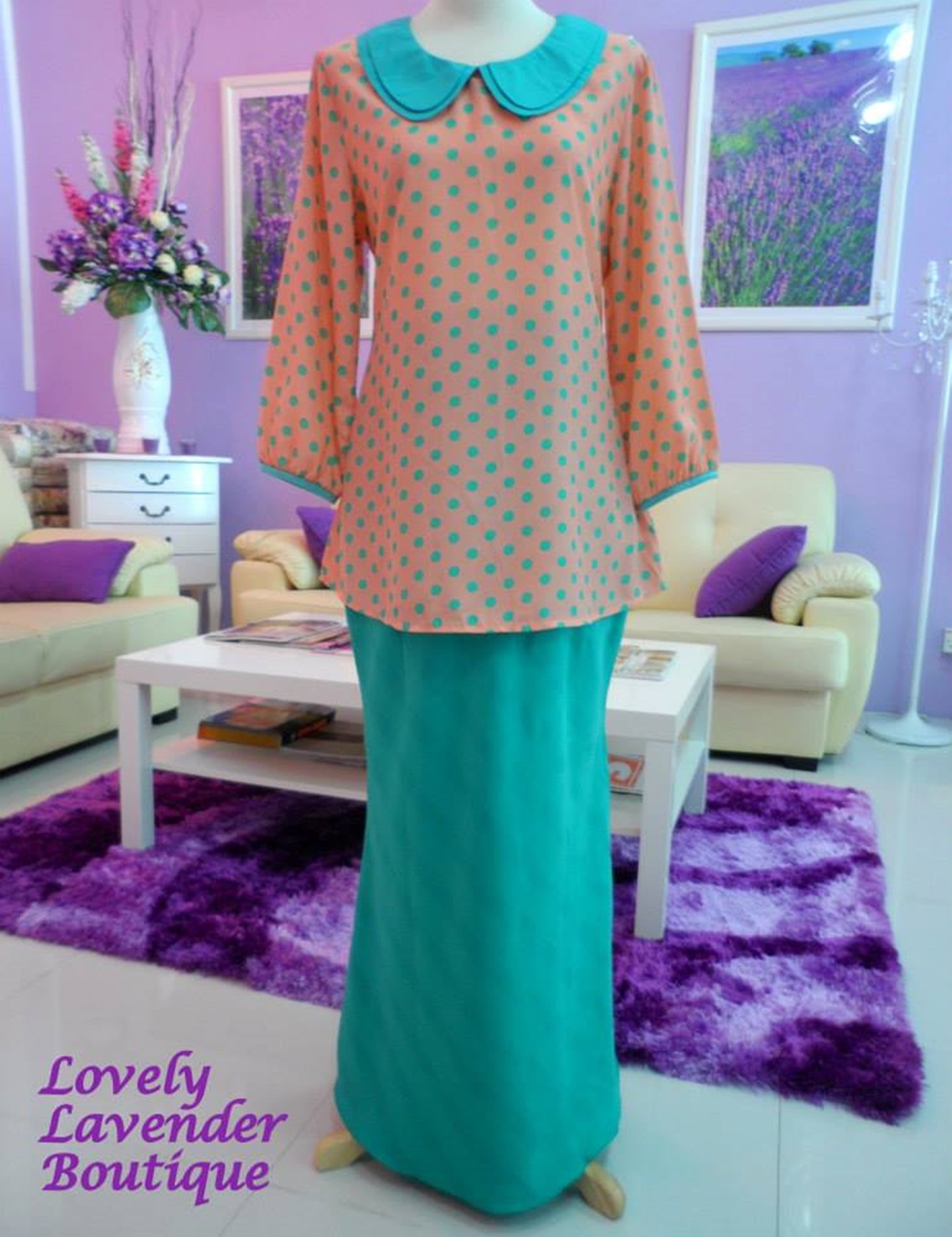 Code: MM11, Blouse & A-shaped Skirt. For more info, please contact +6019-3153119