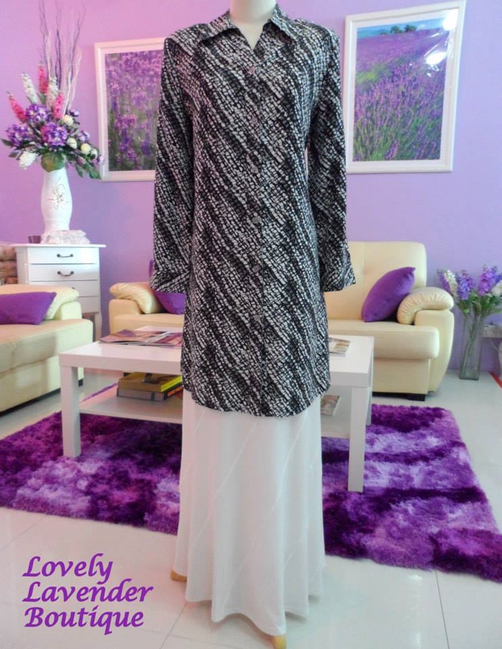 Code: MM13, Blouse & A-shaped Skirt. For more info, please contact +6019-3153119